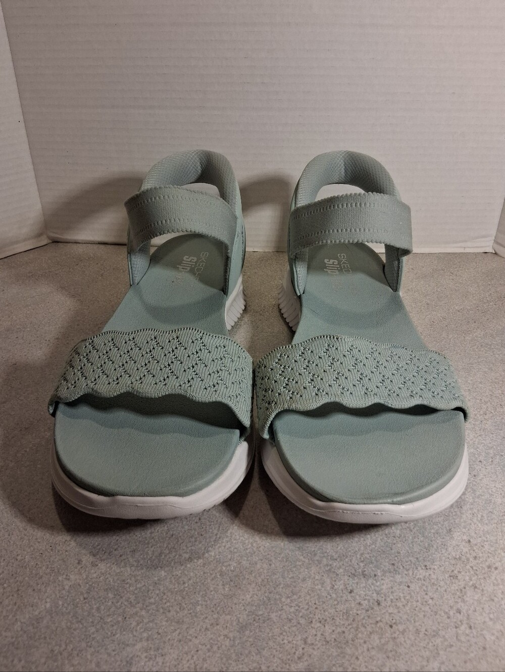 Skechers Slip Ins Extra Flex Sandals Gray Womans Sz. 11 New